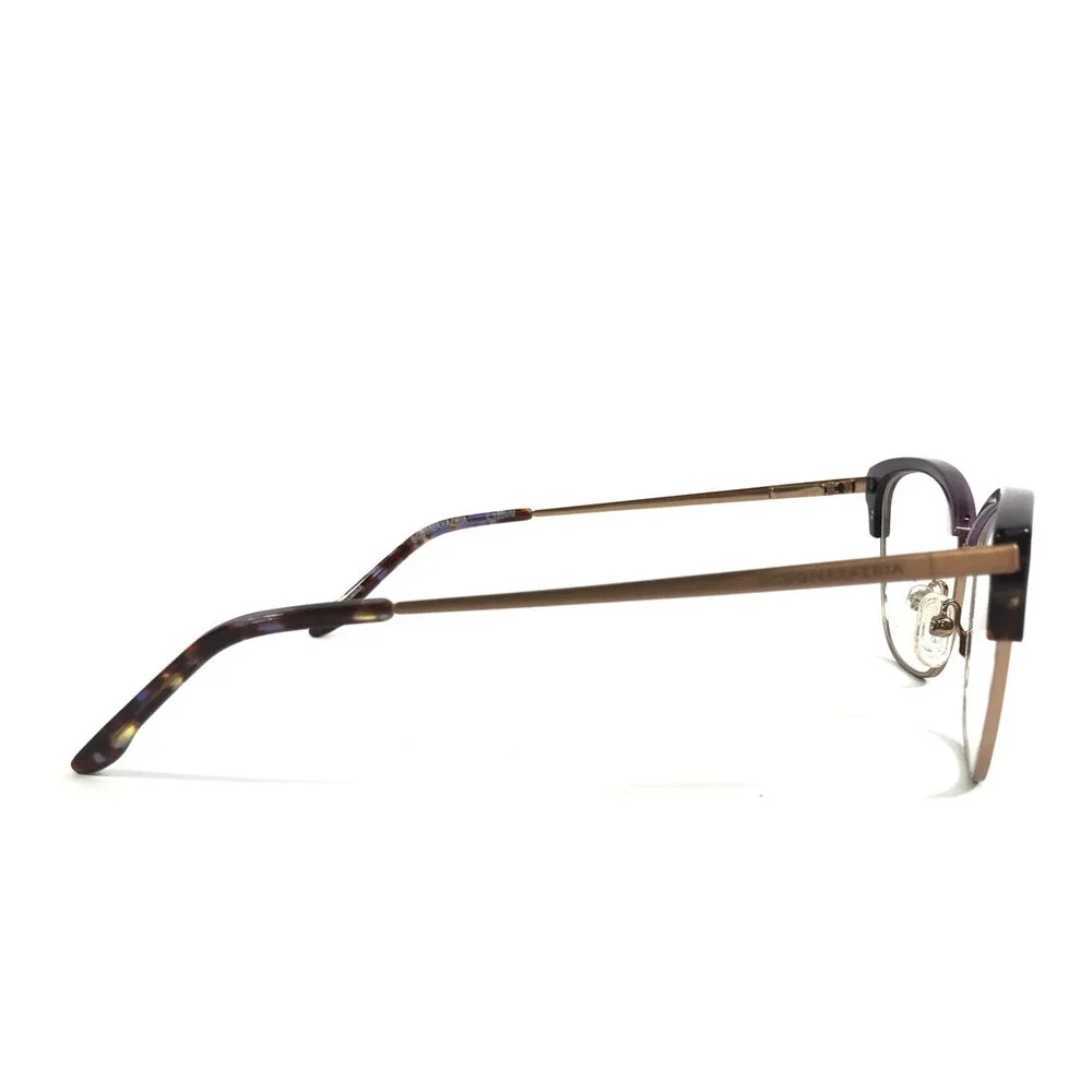 BCBGMAXAZRIA Eyeglasses Frames AISLING PURPLE Gold Cat Eye Full Rim 54-16-135